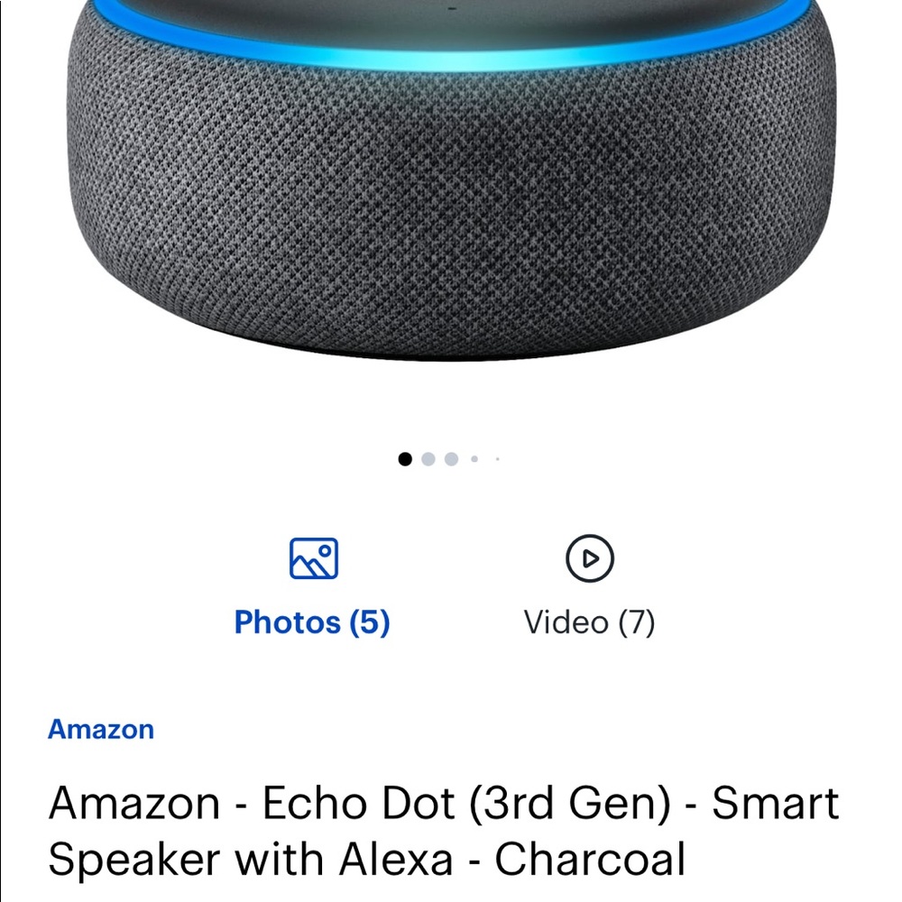 NIB Amazon Echo Dot.  New never opened. 3rd generation